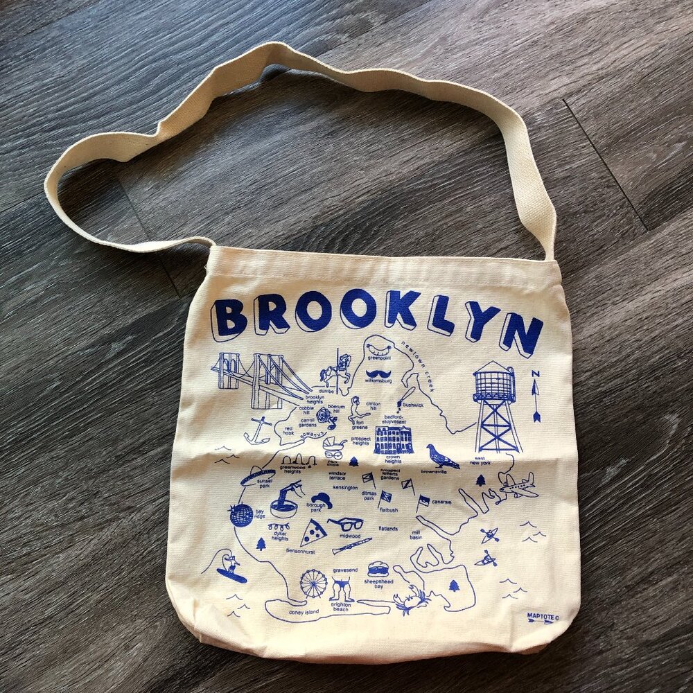 Maptote Brooklyn Natural Hobo Tote - Approx 16″ x 14.5″ with a 9″ strap drop